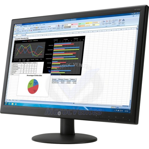 HP V241p MONITOR (23.6") K0Q34AS