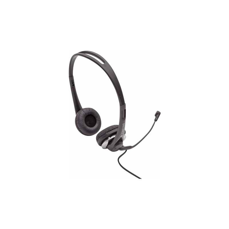 Casque-Micro Stéréo Ajustable Jack 3.5 mm noir 059804