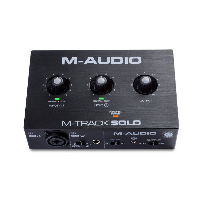 M-audio M-Track Solo Interface Audio USB 48 kHz 2 Canaux avec 1 Préampli à Cristal MTRA CK-SOLO