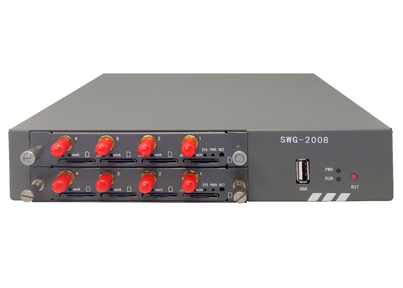 Passerelle GSM 3G 4 ports pour carte SIM et une capacité maximale de 8 cartes SIM SWG-2008G