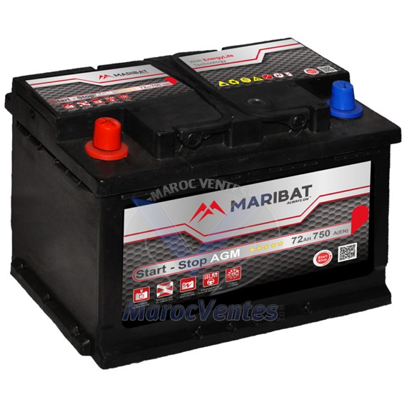 MARIBAT START STOP Batterie (ABSORBED GLASS MAT ) Prix Choc
